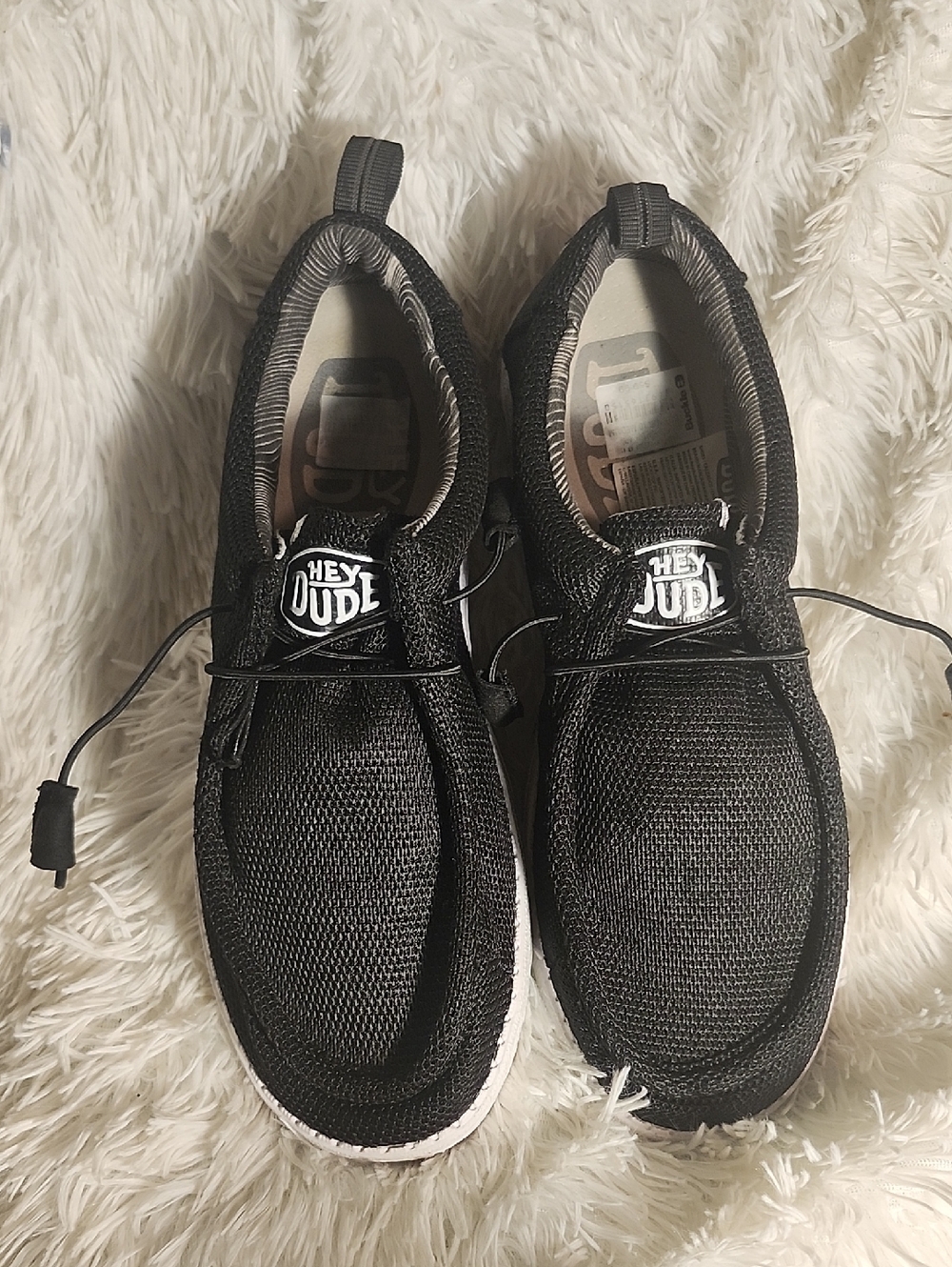 HEYDUDE Wally Funk Mono Black Loafers Mens 10